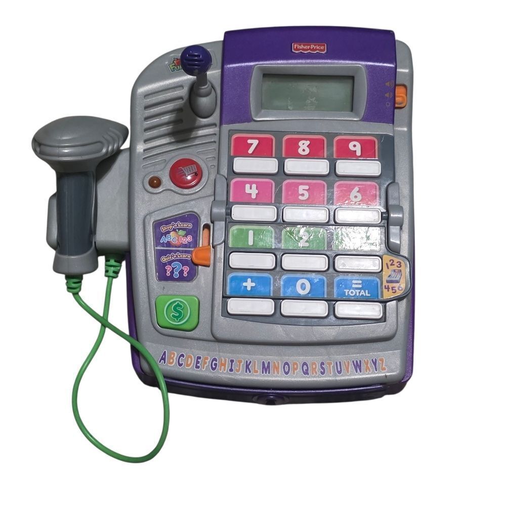 Fisher-Price Interactive Purple and Gray Cash Register